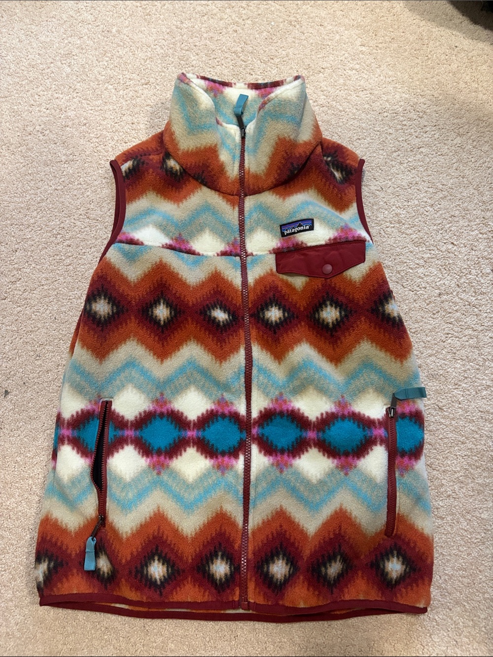 Patagonia Women's Snap-T Vest in a Timber Twist medium